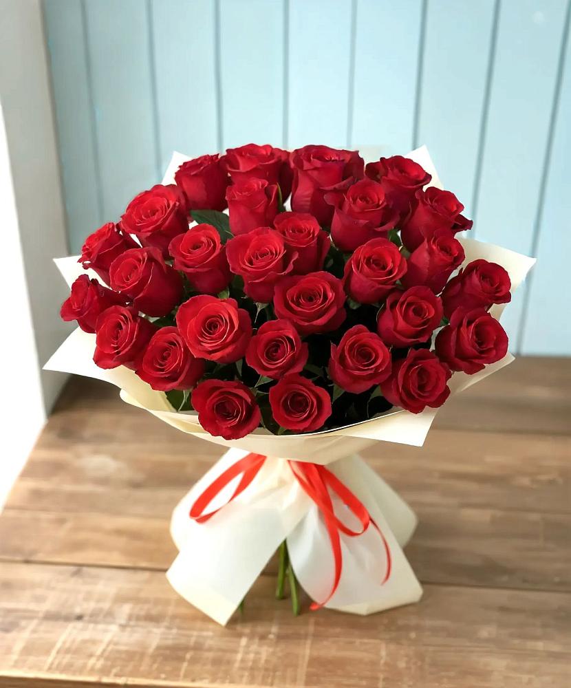 Букет 29 Красных роз в Красном Яре Астраханской области