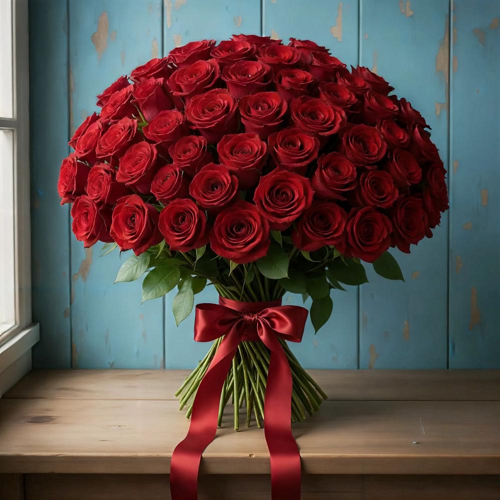 Букет Красные розы Блэк Меджик в Красном Яре Астраханской области