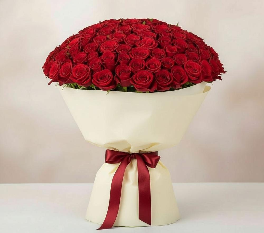 Букет 101 Красная роза Милано в Красном Яре Астраханской области