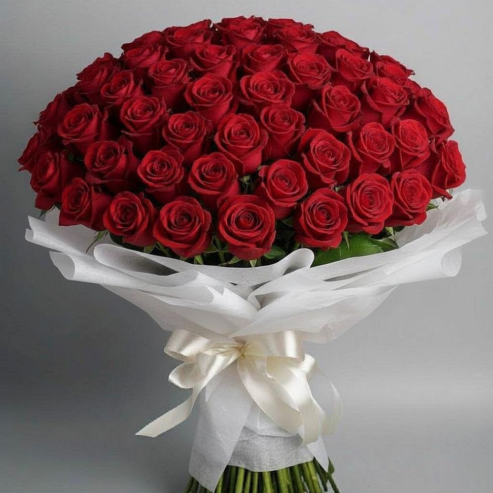 Букет 101 Красная роза Блэк Мэджик в Красном Яре Астраханской области