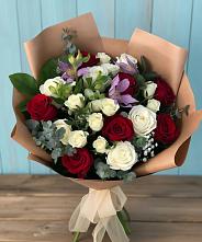 Букет цветов из:  Розы и Альстромерии в Красном Яре Астраханской области