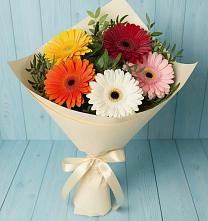 Букет цветов из:  Герберы в Красном Яре Астраханской области