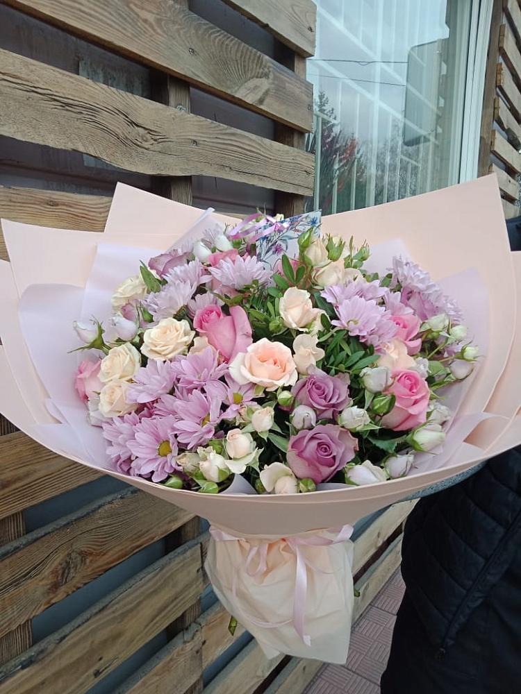 Букет цветов из: Розы и Хризантемы в Красном Яре Астраханской области