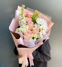 Букет цветов из:  Хризантемы и Розы в Красном Яре Астраханской области