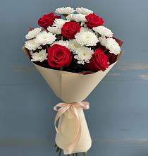 Букет цветов из:  Розы и Хризантемы в Красном Яре Астраханской области