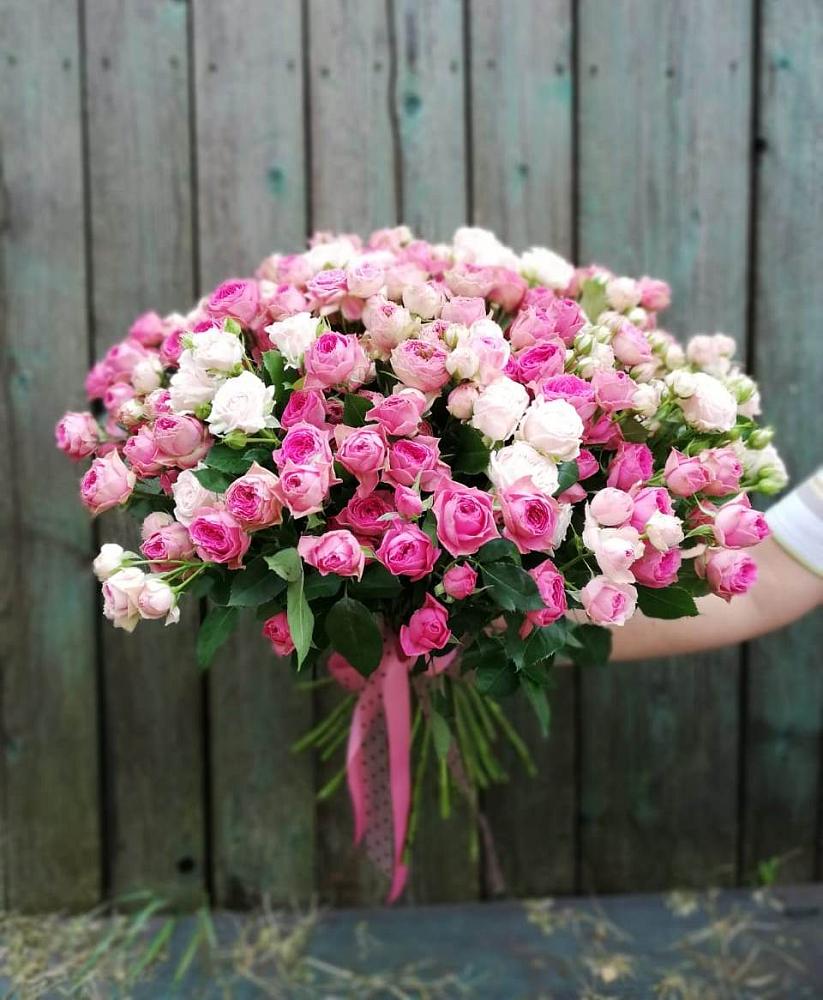 Букет Розовые кустовые розы Натали и Лав Лидия в Красном Яре Астраханской области