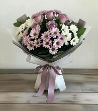 Букет цветов из:  Хризантемы и Розы в Красном Яре Астраханской области