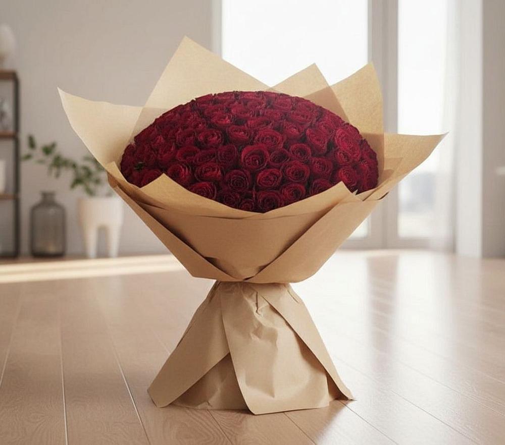 Букет 101 Красная роза в Красном Яре Астраханской области