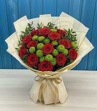 Букет цветов из:  Розы и Хризантемы в Красном Яре Астраханской области