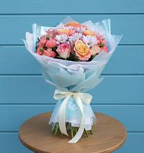 Букет цветов из:  Хризантемы и Розы в Красном Яре Астраханской области