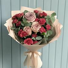Букет цветов из:  Гвоздики и Розы #REPLACE_PRED# Красном Яре Астраханской области