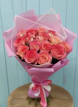 Букет 15 Розовых роз Равель в Красном Яре Астраханской области