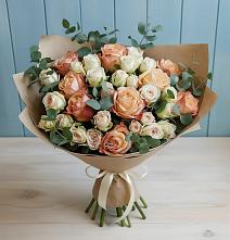 Букет цветов из:  Альстромерии и Розы #REPLACE_PRED# Красном Яре Астраханской области